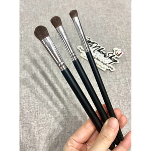 Set 3 cọ cán đen trang điểm mắt ,mũi ,hightlight dáng dẹt lông ngựa mềm mịn cho người mới bắt đầu