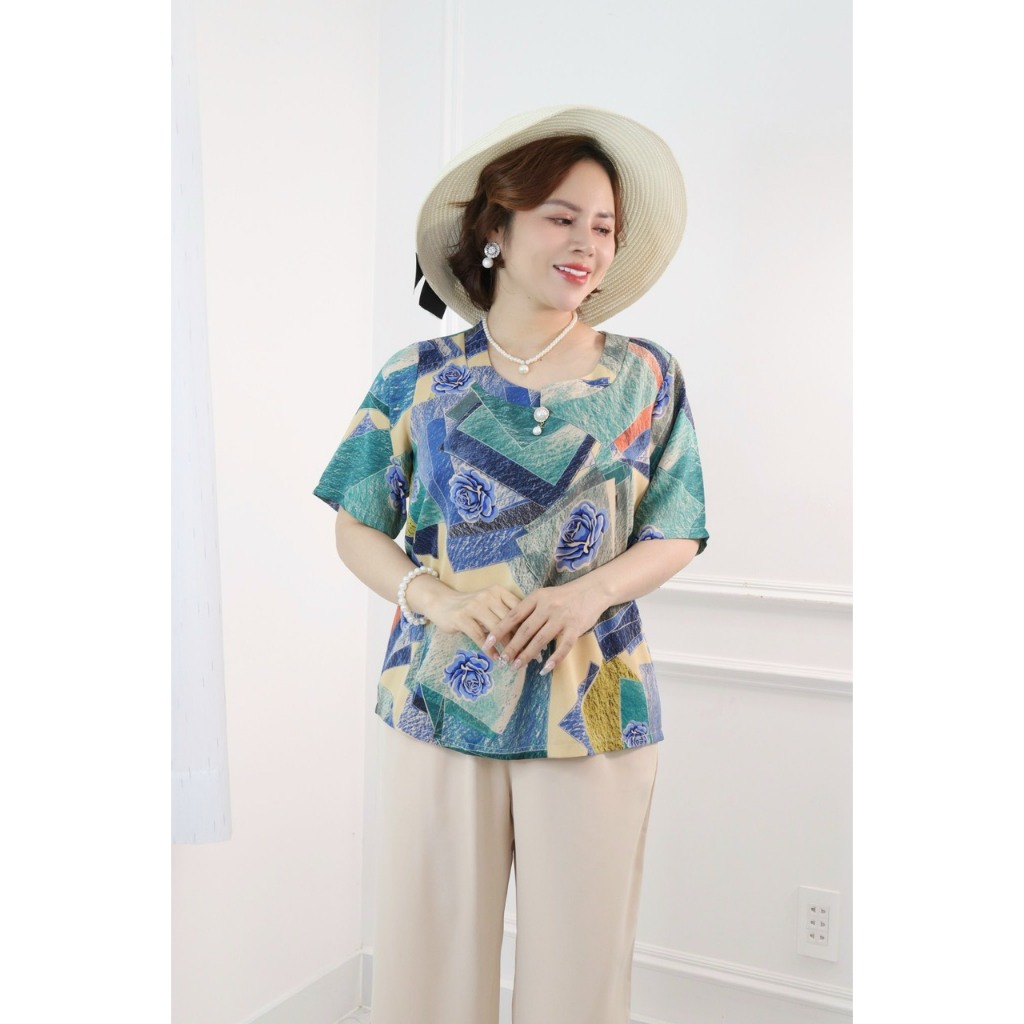 [ MS 11 ] ĐỒ BỘ TRUNG NIÊN CAO CẤP CỔ TRÒN KÈM TAG ( CÀI ÁO ) HAN.T SHOP