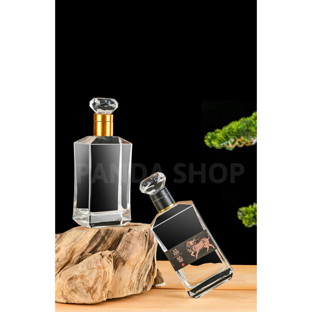 Chai thủy tinh nắp kim cương dung tích 500ml