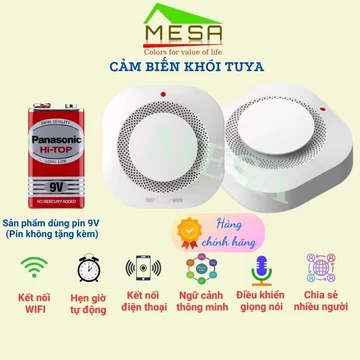 Cảm Biến Đầu Báo Khói Thông Minh Tuya Sử Dụng Wifi, Báo Về Điện Thoại Khi Nhà Có Khói Lửa Xảy Ra