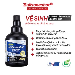 Bullsoneshot Truck-Bus - Dung Dịch Làm Sạch Động Cơ Xe Tải, Giảm Hao Dầu & Khói Đen Hiệu Quả 🔥