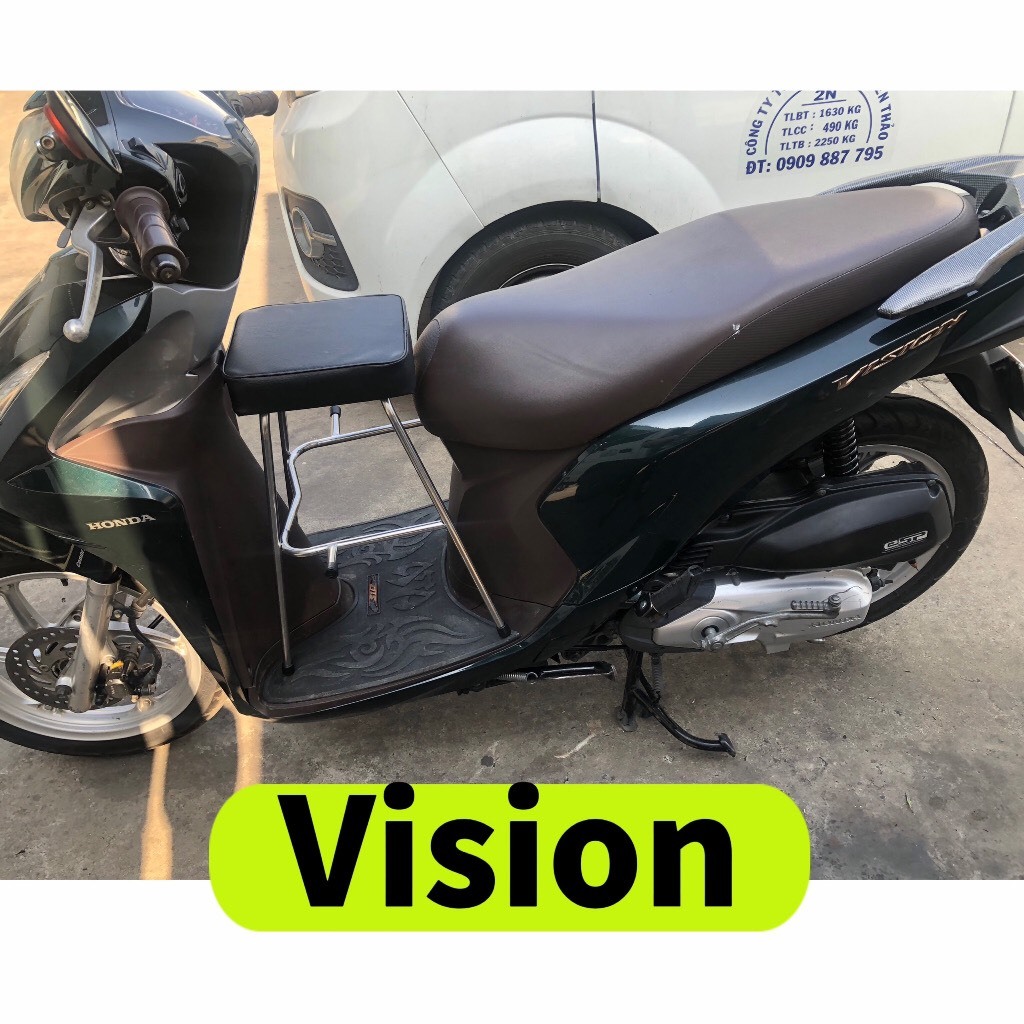 [ ĐÔN NỆM ] GHẾ ĐI XE MÁY TAY GA YÊN NỆM - GHẾ ĐÔN GA INOX YÊN NỆM ĐEN