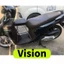 GHẾ ĐÔN GA INOX YÊN NỆM ĐEN XE MÁY VISION , GHẾ TẢI TRỌNG ĐẾN 40KG