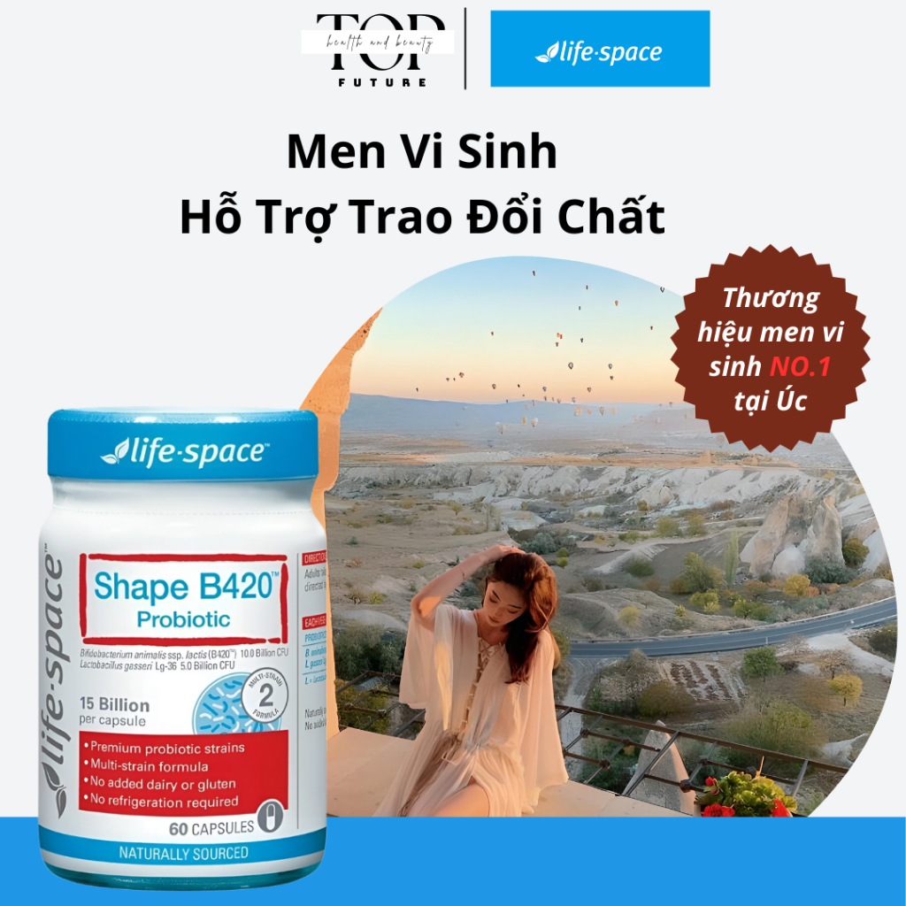 Men Vi Sinh Hỗ Trợ Trao Đổi Chất Life Space Shape B420 Probiotic 60 ...