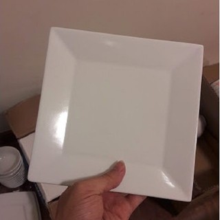 Đĩa Vuông Bát Tràng Men Trắng Hàng Dầy Ít Mẻ