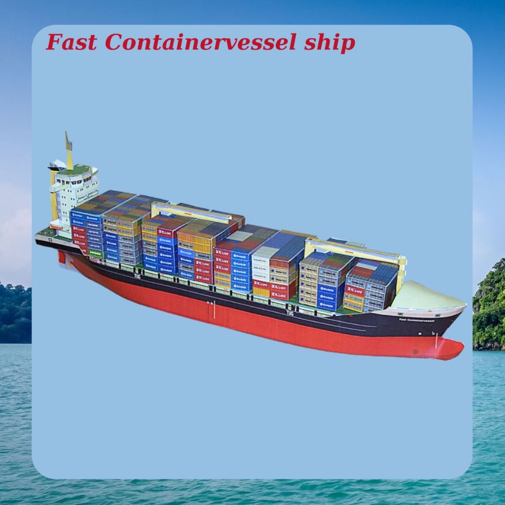 Mô hình tàu thuyền bằng giấy - Tàu container Fast Containervessel ...