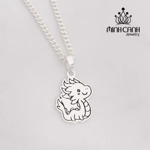 Dây chuyền Bạc Hình Con Rồng Khắc Tên Cho Bé Trai Và Bé Gái - Minh Canh Jewelry