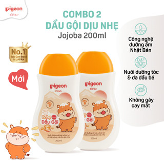 Combo 2 Sữa Tắm Gội Dưỡng Ẩm Cho Bé Pigeon 200ml Dịu Nhẹ Mềm Mại An Toàn Cho Da