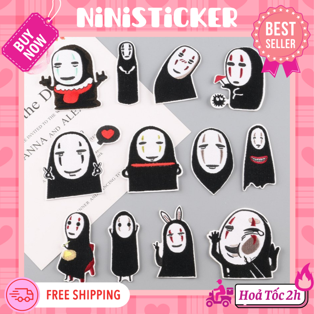 Iron Patch, Miếng Ủi Thêu Quần Áo, Sticker Vá Đồ Rách Hình Vô Diện No ...