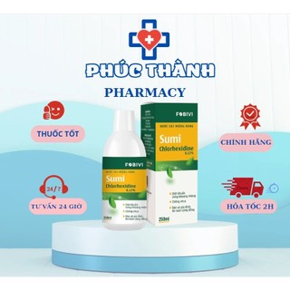 [ KHÁNG KHUẨN VƯỢT TRỘI ]  Nước Súng Miệng Diệt Khuẩn, Ngừa Sâu Răng, Viêm Nứu-Lợi,Viêm Họng Sumi Chlorhexidine 250ml