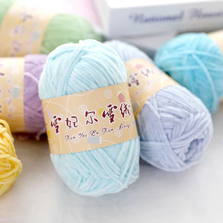 Loại 1 - Len nhung 2mm chuyên móc thú bông