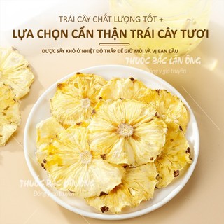 Dứa thái lát sấy lạnh 100g, khóm, thơm, dứa sấy nguyên miếng, detox - Lãn Ông
