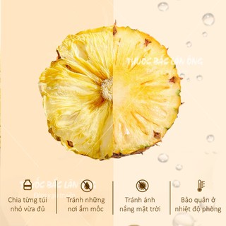 Dứa thái lát sấy lạnh 100g, khóm, thơm, dứa sấy nguyên miếng, detox - Lãn Ông
