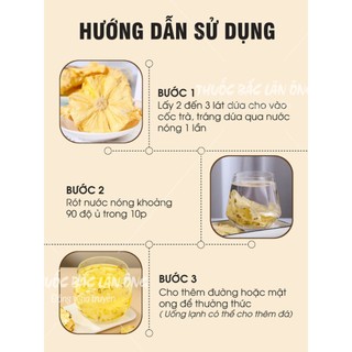 Dứa thái lát sấy lạnh 100g, khóm, thơm, dứa sấy nguyên miếng, detox - Lãn Ông