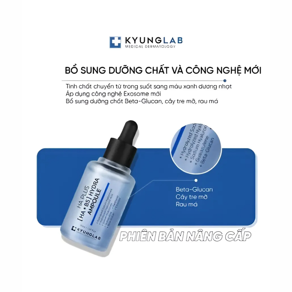 Tinh chất serum Kyung Lab HA Plus [HA + B5] Hydra Ampoule căng bóng da cấp ẩm phục hồi 50ML - PHUONGANHOUSE
