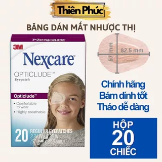 Miếng dán mắt nhược thị cỡ lớn Nexcare 1539, hộp 20 miếng