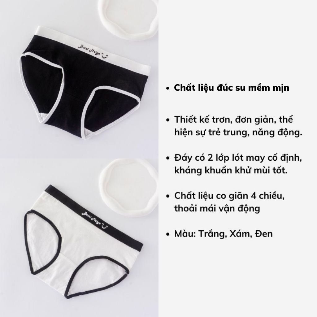 Quần lót nữ đúc su thun lạnh mềm mại thoáng mát cạp vừa tôn dáng in chữ gợi cảm và sexy Lanixa L8823