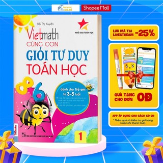 [Outlet S1]  Sách - Vietmath - Cùng Con Giỏi Tư Duy Toán Học Tập 1