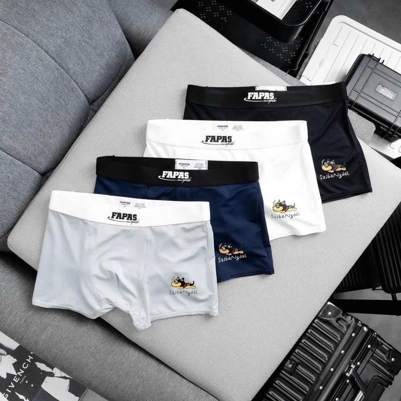 Quần Sịp Đùi Boxer Nam (40-110kg) cao cấp mẫu cún thun lạnh, Sịp Nam Menswear co dãn 4 chiều lịch lãm T13