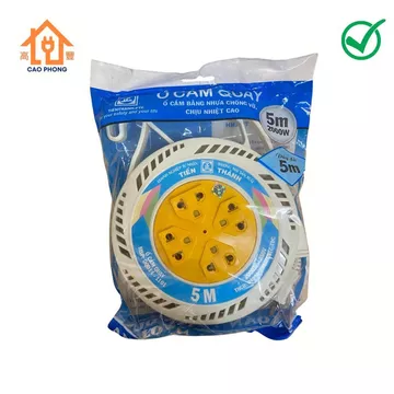 Ổ cắm điện quay ổ quay Tiến Thành 5m 10m ổ cắm điện quay tròn thu gọn kéo dài dây ổ cắm chất lượng