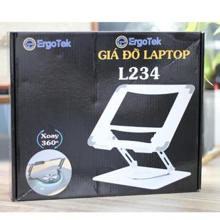 Gía Đỡ LapTop Xoay 360 Độ ErgoTek L234 - Tùy Chỉnh Độ Cao - Dành Cho LapTop - Macbook - Ipad