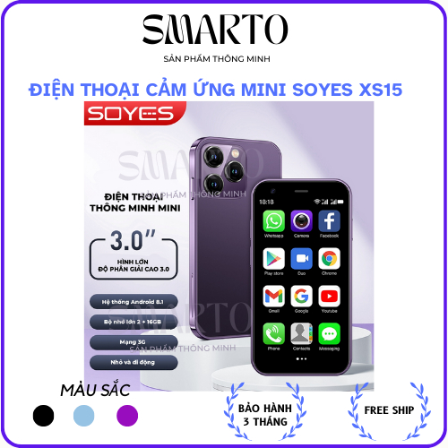 Điện thoại mini siêu nhỏ cảm ứng Soyes XS15, Soyes XS 16 | Shopee Việt Nam