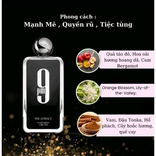 Nước Hoa thơm lâu  9-Pm EDT  - Chai Chiết 10ml Xịt Thơm Cosmetic Perfume