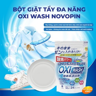 Bột Giặt Tẩy Đa Năng Oxi Wash Novopin S Select Nhật Bản (Set 24 Gói X 30g)