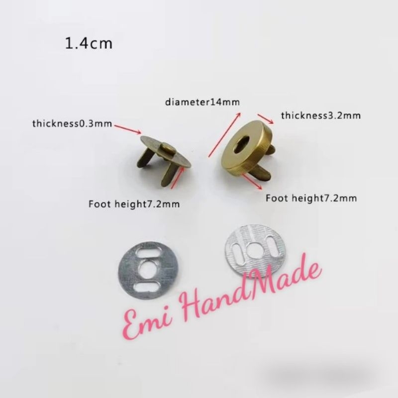 Nút hít nam châm làm túi - làm handmade
