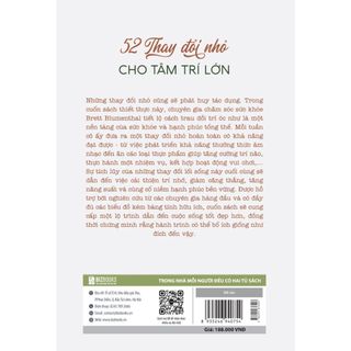 SÁCH - 52 Thay Đổi Nhỏ Cho Tâm Trí Lớn - Bizbooks