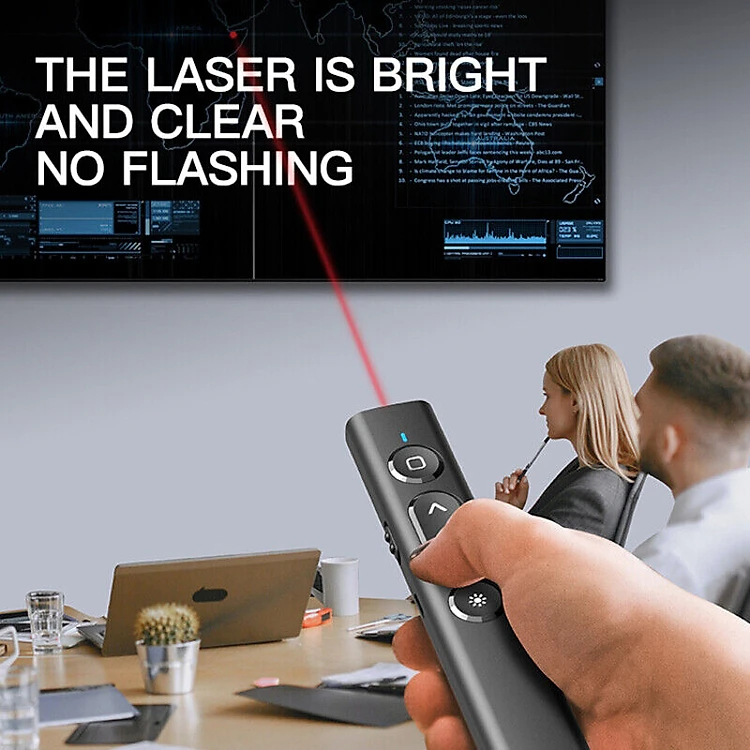 Bút trình chiếu Laser không dây chính hãng Ugreen 50654 cao cấp (Led đỏ, chiếu xa 200M)