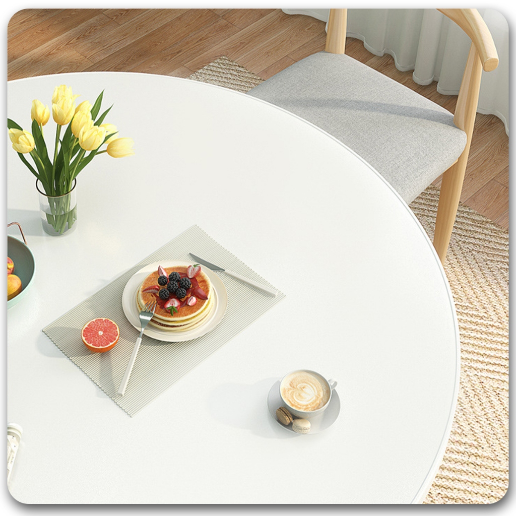 Bàn ăn tròn phong cách hiện đại Nhu Y Decor - Bàn tròn decor đường kính lớn 80cm