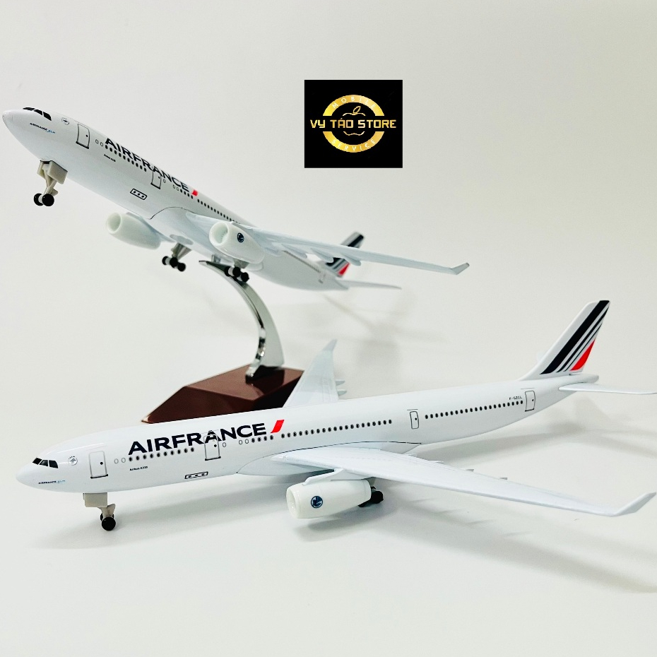 MÁY BAY MÔ HÌNH 20CM HÃNG "AIR FRANCE" TỈ LỆ 1:400 KIM LOẠI CAO CẤP
