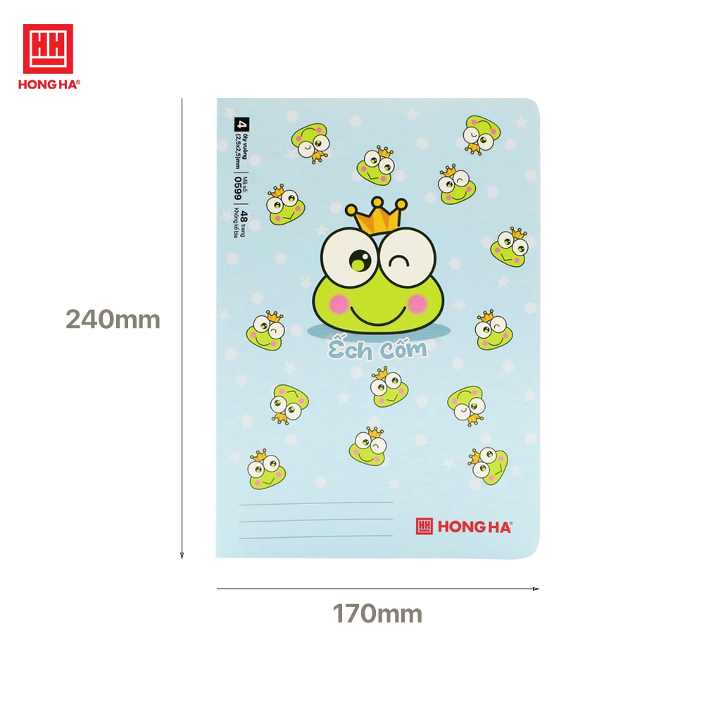 Ảnh Vở 4 ô ly 48 trang Hồng Hà Ếch cốm định lượng 100gsm - 0599 2