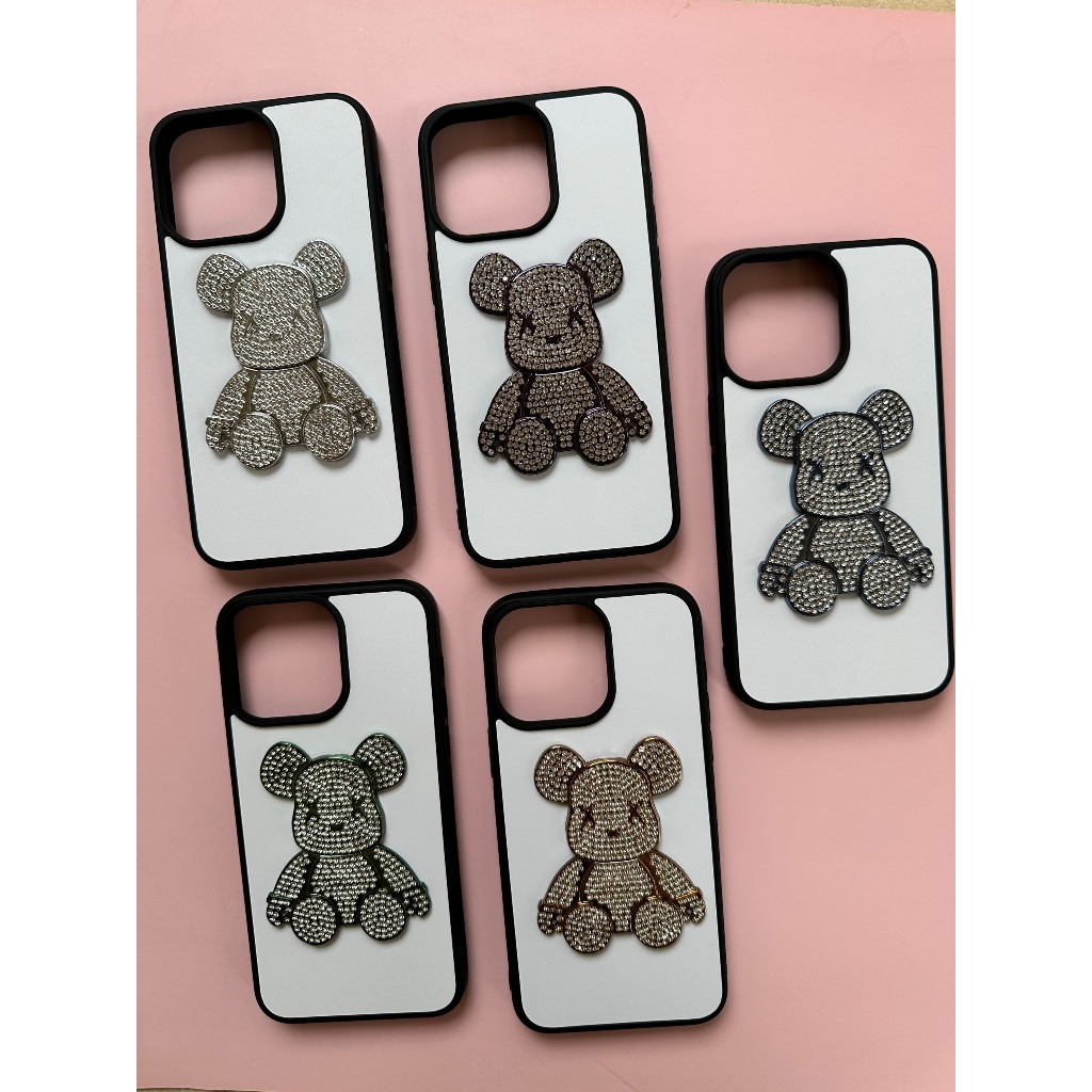 Ốp iphone gấu Bearbrick, gấu lấp lánh