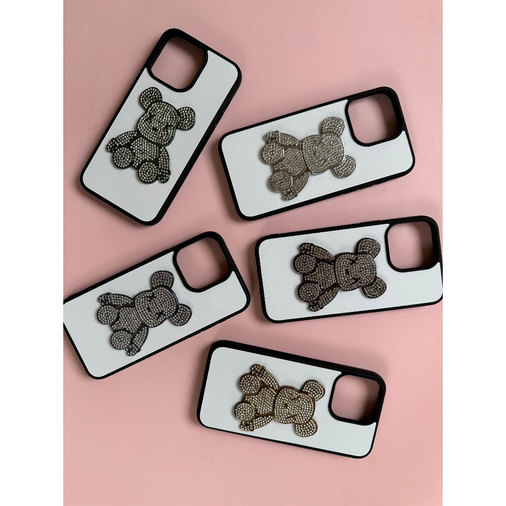 Ốp iphone gấu Bearbrick, gấu lấp lánh