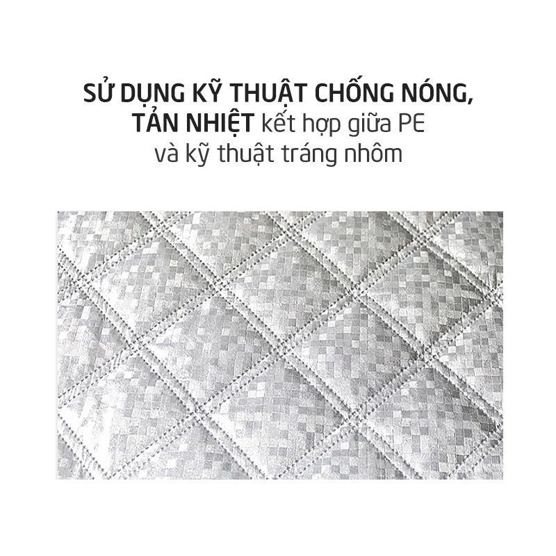 Bạt Che Nắng Kính Lái trùm gương Ô Tô Chống Nóng 3 Lớp cao cấp (xe 5 chỗ và xe 7 chỗ), CÓ NAM CHÂM