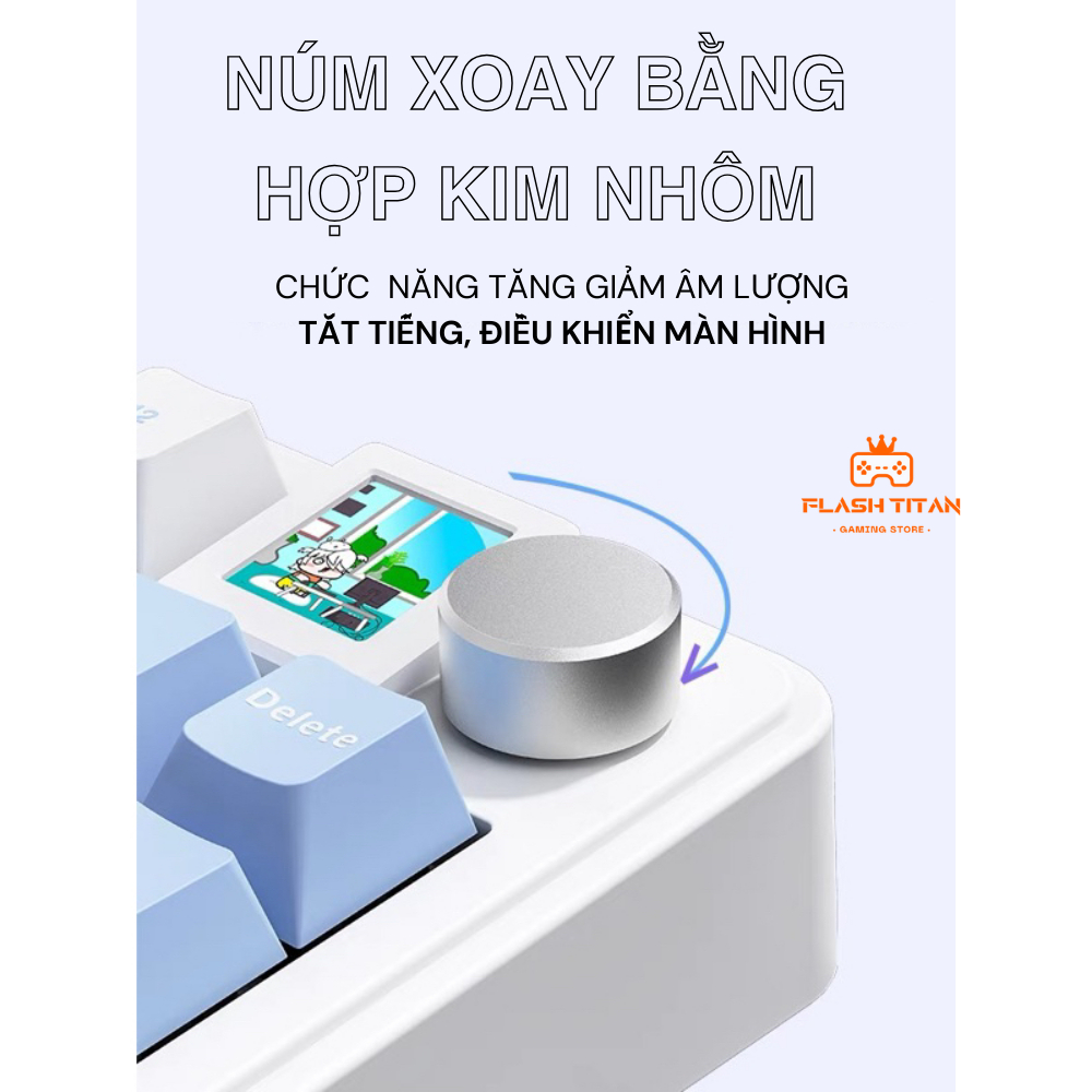 Bàn phím cơ không dây XinMeng M75 - Mạch xuôi - Switch Black Plum - Màn Hình Custom - Có Led Viền | BigBuy360 - bigbuy360.vn