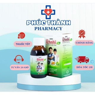 [CHÍNH HÃNG] Siro Ho Cho Bé Ích Nhi 3+, Giúp Long Đờm, Ho Do Dị Ứng, Hắt Hơi, Sổ Mũi, Cảm, Viêm Họng Chai 90ml