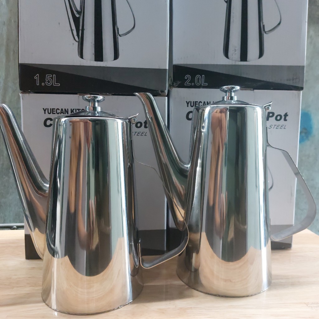 Ca inox mỏ dài 1,5 lít và 2 lít.dùng rót cafe.làm bình trà đá | Shopee ...