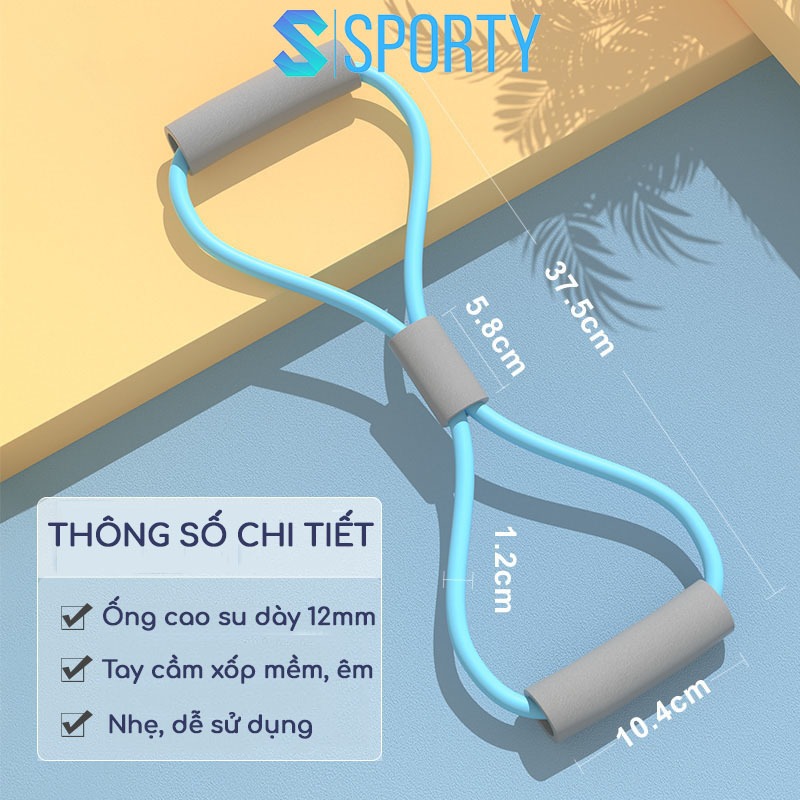 Dây tập cơ ngực YGT13 SPORTY, chất liệu cao su đàn hồi, tăng độ dẻo dai khi tập yoga, gym, pilates