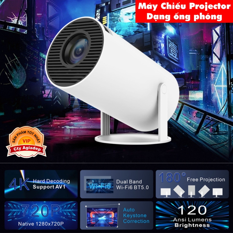 Máy chiếu Projector GIORMANI Y300 Thế hệ mới (độ nét cao) - Dạng ống ...