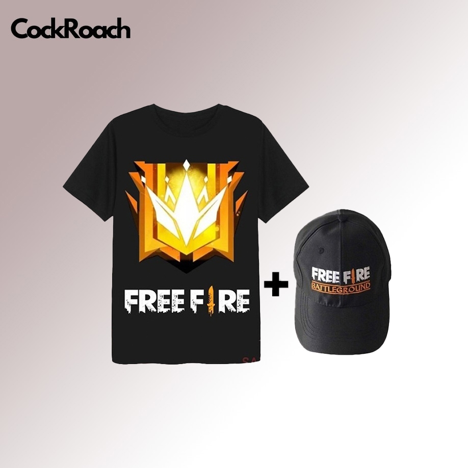 Mẫu Áo Thun Free Fire Màu Đen Rank Thách Đấu [ TẶng 1 Nón In ] Shopee Việt Nam