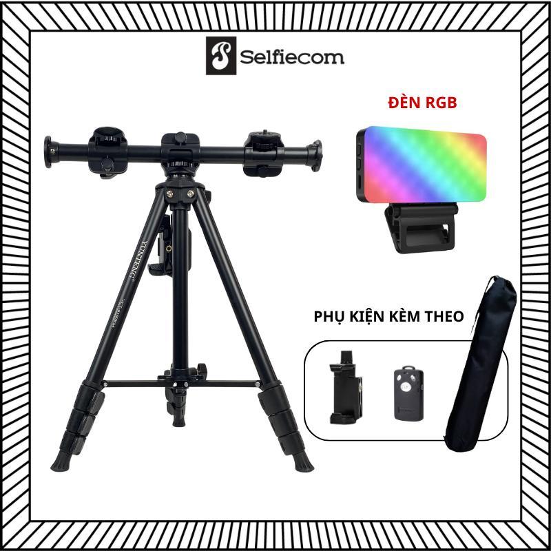 Combo Tripod VCT 6109 và Đèn RGB Z1 - Phụ Kiện Hỗ Trợ Quay Video, Chụp Ảnh Chuyên Nghiệp