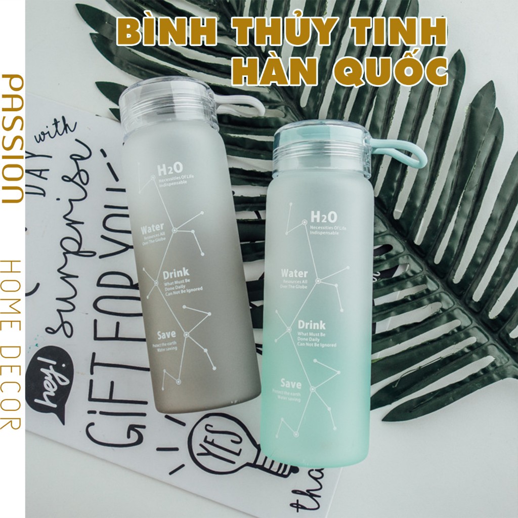 Bình Giữ Nhiệt Hàn Quốc H20 Họa Tiết Chòm Sao Nắp Miệng Chống Tràn
