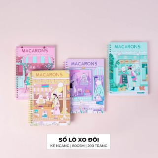 Sổ Lò Xo Kẻ Ngang A5/B5 200 Trang Gáy Xoắn CLASSMATE Macaron Girls Dùng Ghi Chép, Take Note, Planner 20-002A5/B5