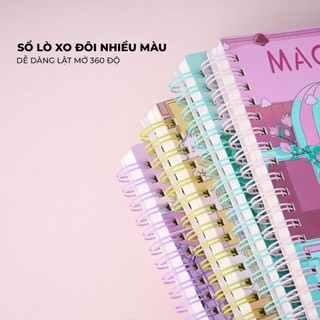 Sổ Lò Xo Kẻ Ngang A5/B5 200 Trang CLASSMATE Nhiều Hình Dễ Thương, Sổ Tay Gáy Xoắn Ghi Chép Cho Học Sinh, Văn Phòng