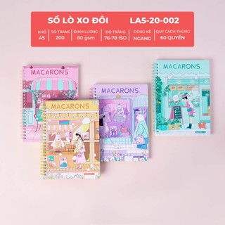 Sổ Lò Xo Kẻ Ngang A5/B5 200 Trang Gáy Xoắn CLASSMATE Macaron Girls Dùng Ghi Chép, Take Note, Planner 20-002A5/B5