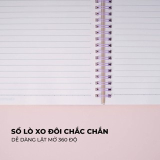 Sổ Lò Xo Kẻ Ngang A5/B5 200 Trang Gáy Xoắn CLASSMATE Macaron Girls Dùng Ghi Chép, Take Note, Planner 20-002A5/B5