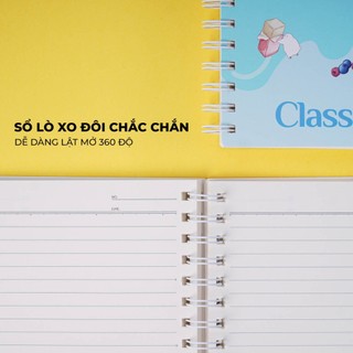 Sổ Lò Xo Kẻ Ngang A5/B5 200 Trang CLASSMATE Nhiều Hình Dễ Thương, Sổ Tay Gáy Xoắn Ghi Chép Cho Học Sinh, Văn Phòng
